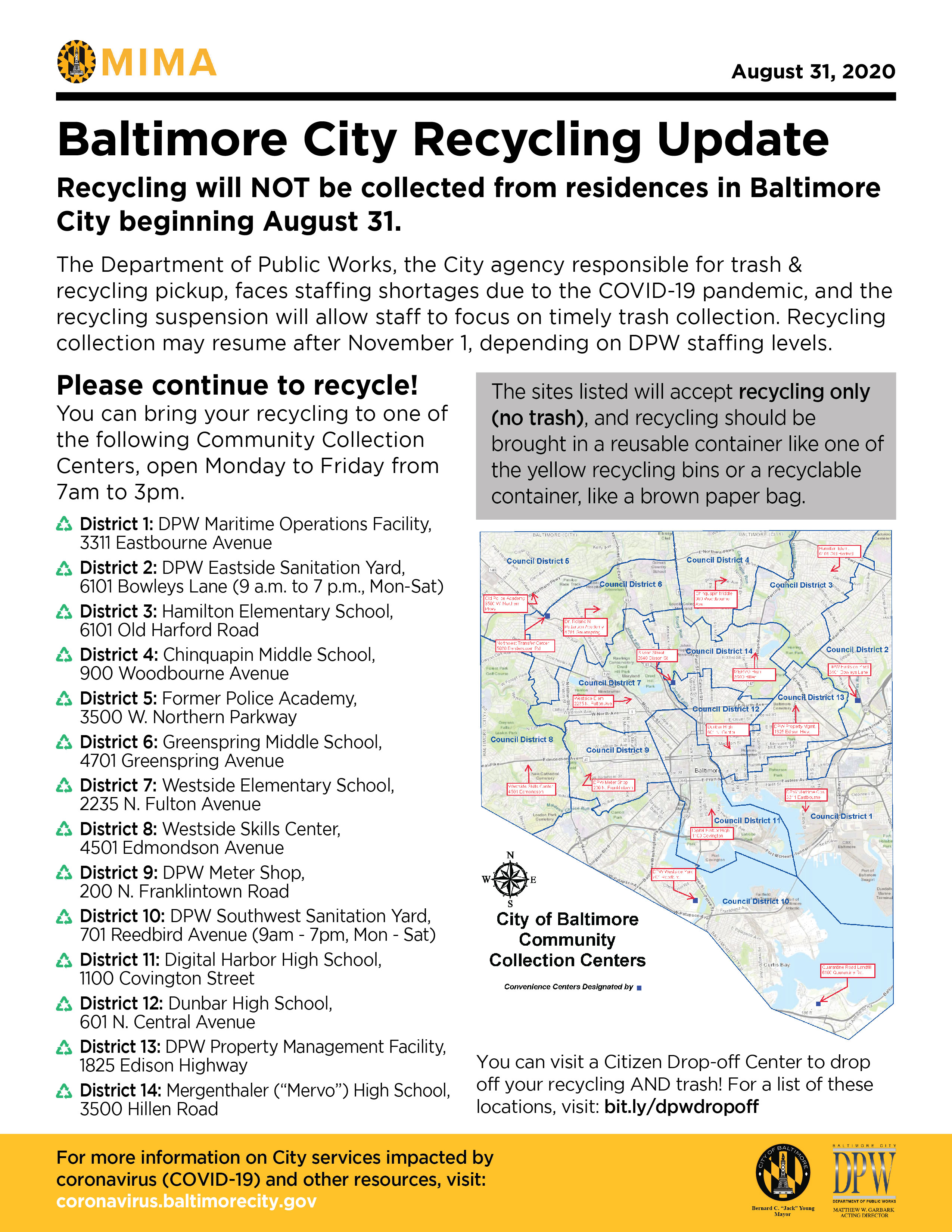 DPW Collection Service Update